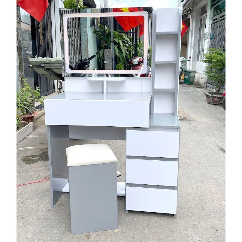 Bàn trang điểm 4 ngăn kéo_Hàng cao cấp_ Miễn phí vận chuyển khu vực HCM_Tặng kèm ghế