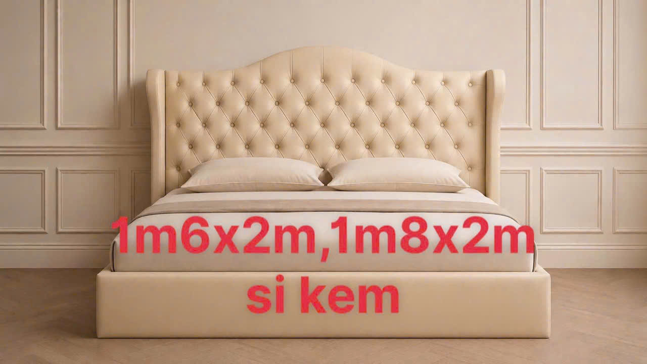 Giường Khung Gỗ MDF Bọc Nệm Cao Cấp 12