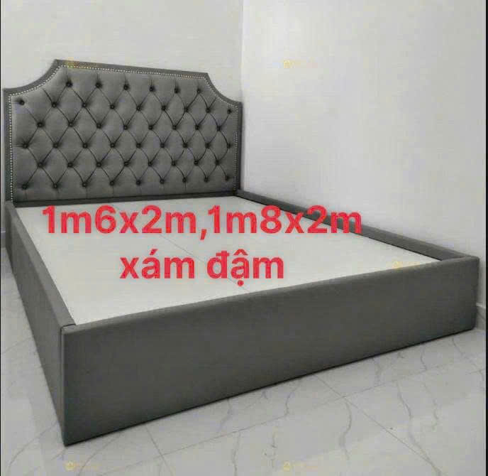 Giường Khung Gỗ MDF Bọc Nệm Cao Cấp 15