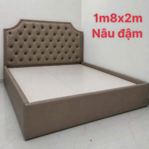 Giường Khung Gỗ MDF Bọc Nệm Cao Cấp 4
