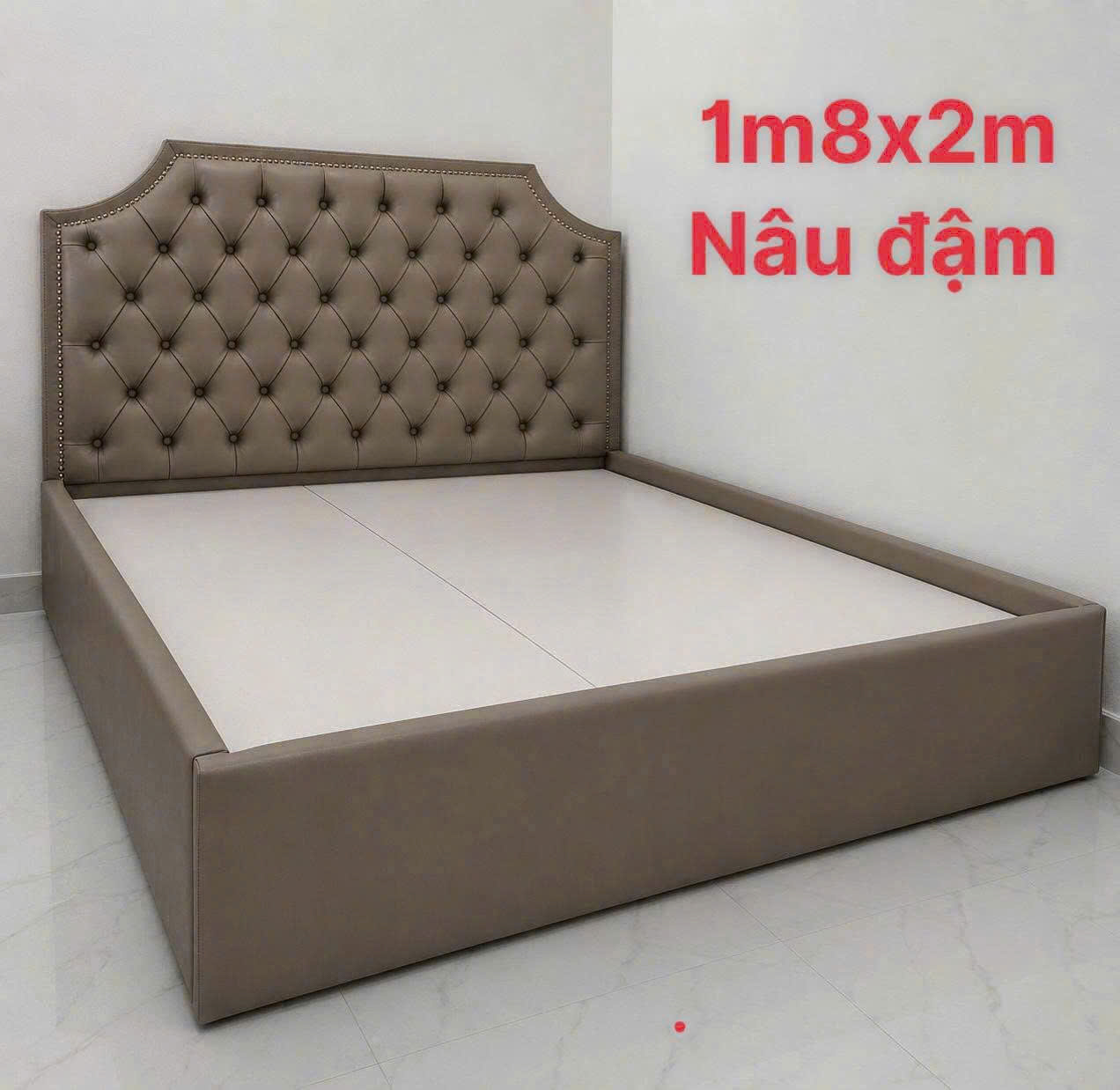 Giường Khung Gỗ MDF Bọc Nệm Cao Cấp 4