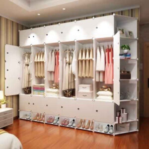 (HÀNG LOẠI 1)Tủ Nhựa Ghép MIUMIU 42 ô loại khổ lớn có thanh treo đồ