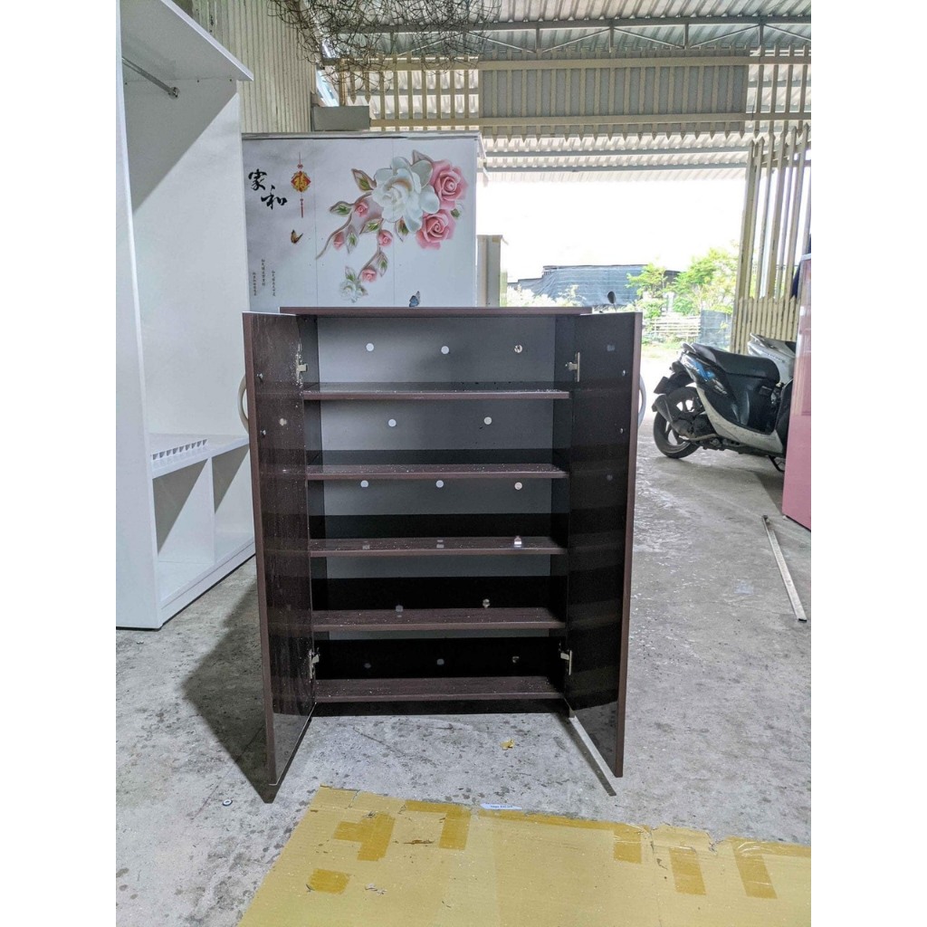 Tủ Giày Dép Nhựa [Hàng Chính Hãng]-Mầu Vân Gỗ sang trọng miễn phí ship hcm