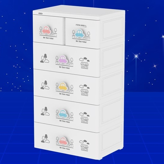 Tủ Mina Baby-L 5 ngăn Nhựa Duy Tân - Tay nắm kiểu mới