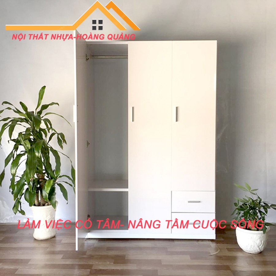 Tủ Nhựa Đài Loan 3 Cánh-[Hàng chính Hãng]-miễn phí ship HCM