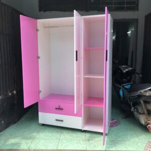Tủ Nhựa Đài Loan-Tủ Quần Áo 3 buồng-[Hàng Chính Hãng]-miễn phí ship hcm