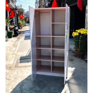 Tủ Nhựa Đài Loan-Tủ Quần áo 2 Cánh Có Nhiều Tầng Xếp Đồ Tiện ích (miễn phí ship hcm)