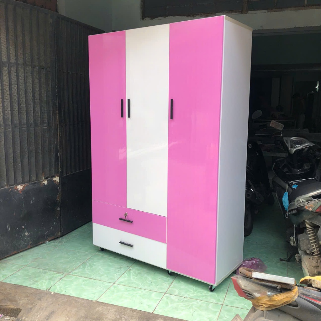 Tủ Quần áo 3 Cánh-Tủ Nhựa Đài Loan[Hàng Chính Hãng]-CAO 1m85_NGANG 1m22