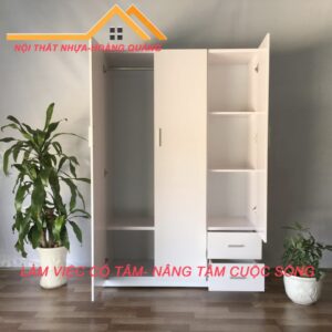 Tủ Quần áo-Tủ Nhựa Đài Loan 3 buông[ Hàng Chính Hãng ]