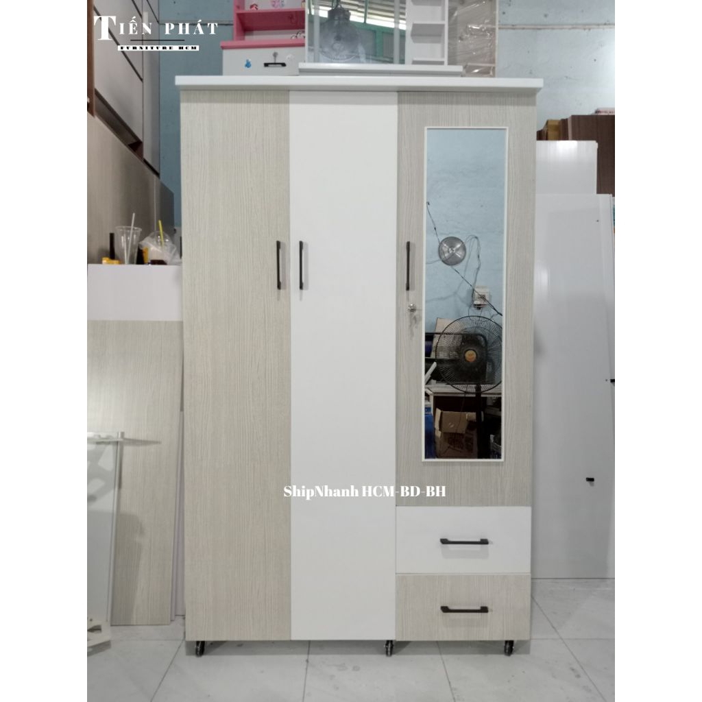 Tủ nhựa đựng quần áo 3 Cánh 1M7 x 1M05 x 47CM ~ Miễn Ship các quận TP HCM-BD-BH...