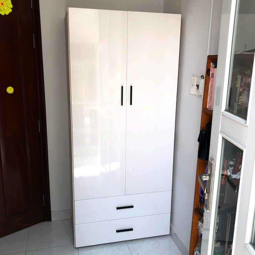 Tủ quần áo 2 cánh_nhựa cao cấp chống nước tuyệt đối (miễn phí ship hcm)