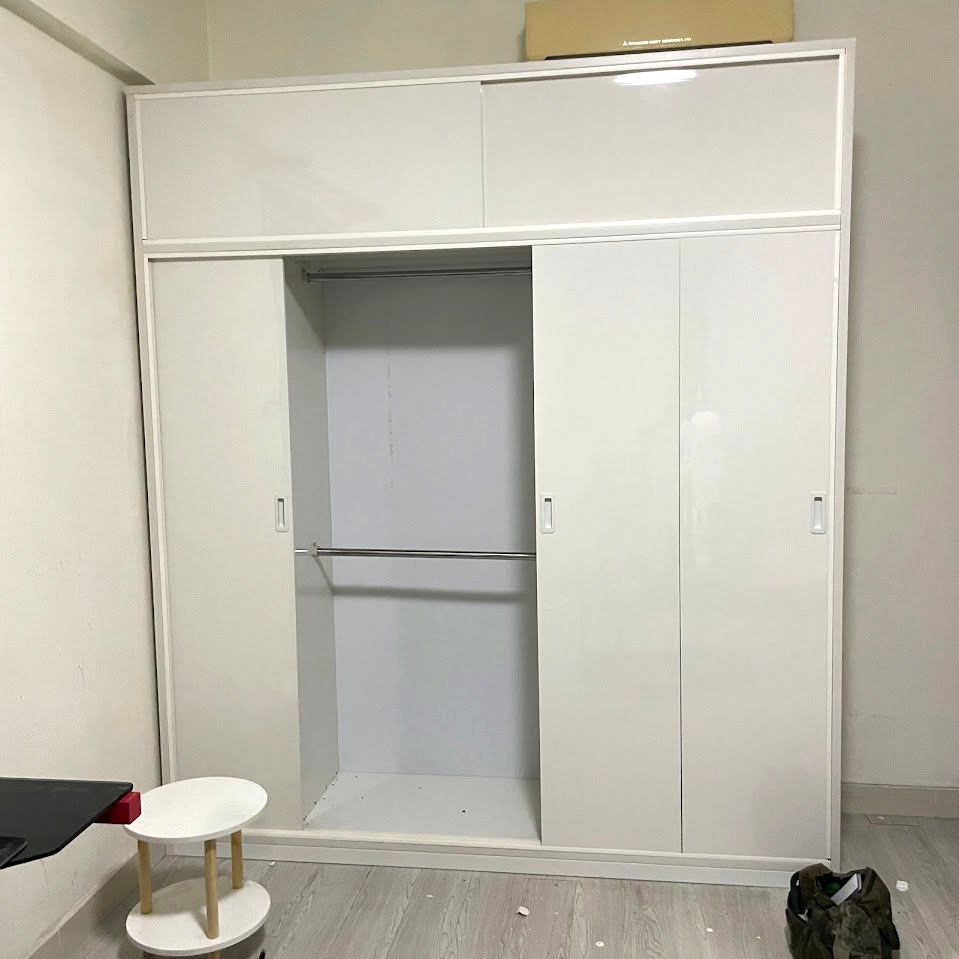 Tủ quần áo cánh lùa cao 2m4 ngang 2m - nhựa đài loan - hàng chĩnh hãng - miễn phí vận chuyển HCM