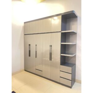 Tủ quần áo kèm kê trang trí - kích thước cao 2m4 ngang 2m4 - nhựa cao câo Vincoplast - Hàng chính hãng