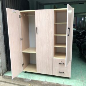 Tủ quần áo nhựa đài loan [Hàng Chính Hãng] cao 1m56 ngang 1m22 sâu 48cm