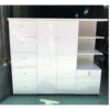 Tủ quần áo trẻ em cao 1m25 ngang 1m44 màu trắng - Hàng cao cấp - Miễn phí giao hàng