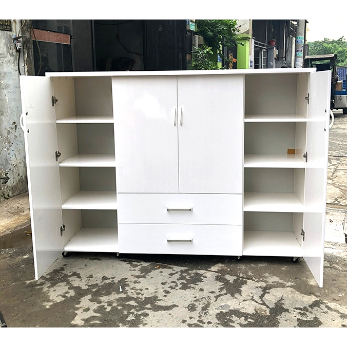 Tủ quần áo trẻ em màu giả gỗ có ngăn kéo [ Hàng chuẩn ] Miễn phí giao hàng- Chống nước_Chống mối mọt tuyệt đối